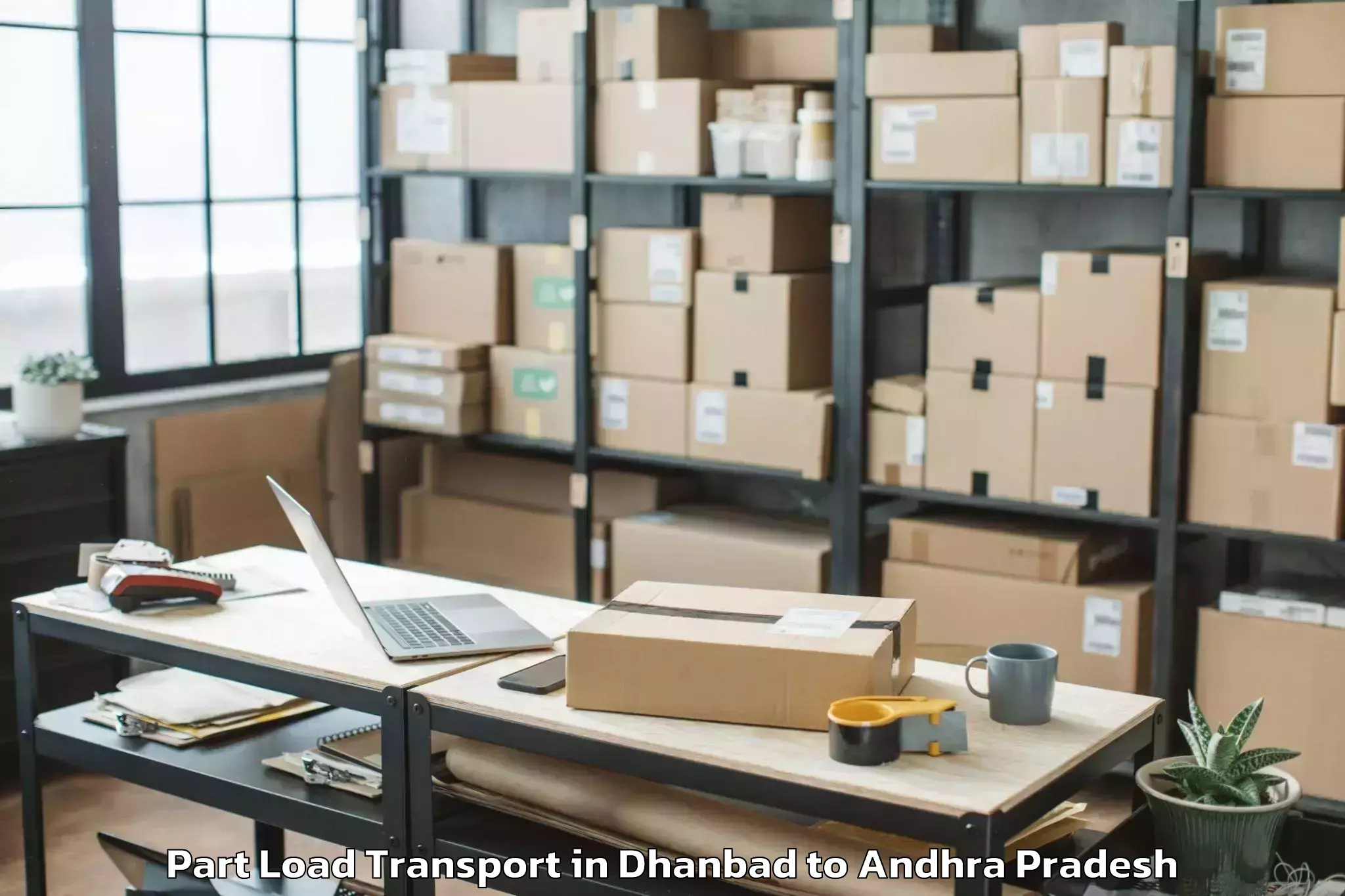 Book Dhanbad to Tadikalapudi Part Load Transport Online